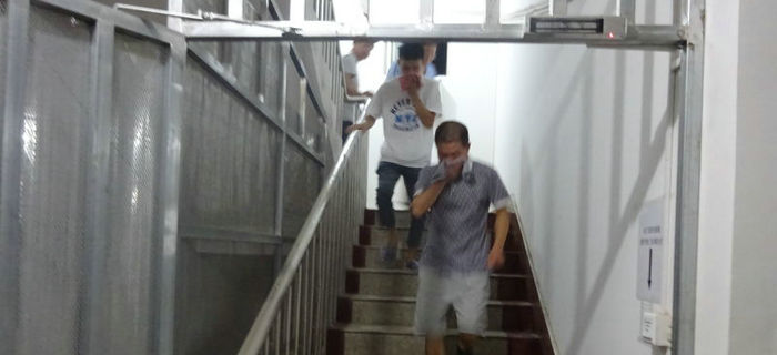 安全生產(chǎn)月，劉潭服裝進(jìn)行宿舍緊急疏散演習(xí)