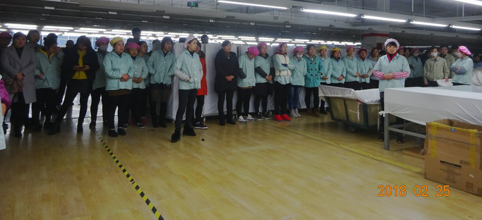 劉潭服裝安全管理員深入車間進(jìn)行節(jié)后復(fù)工安全生產(chǎn)教育培訓(xùn)