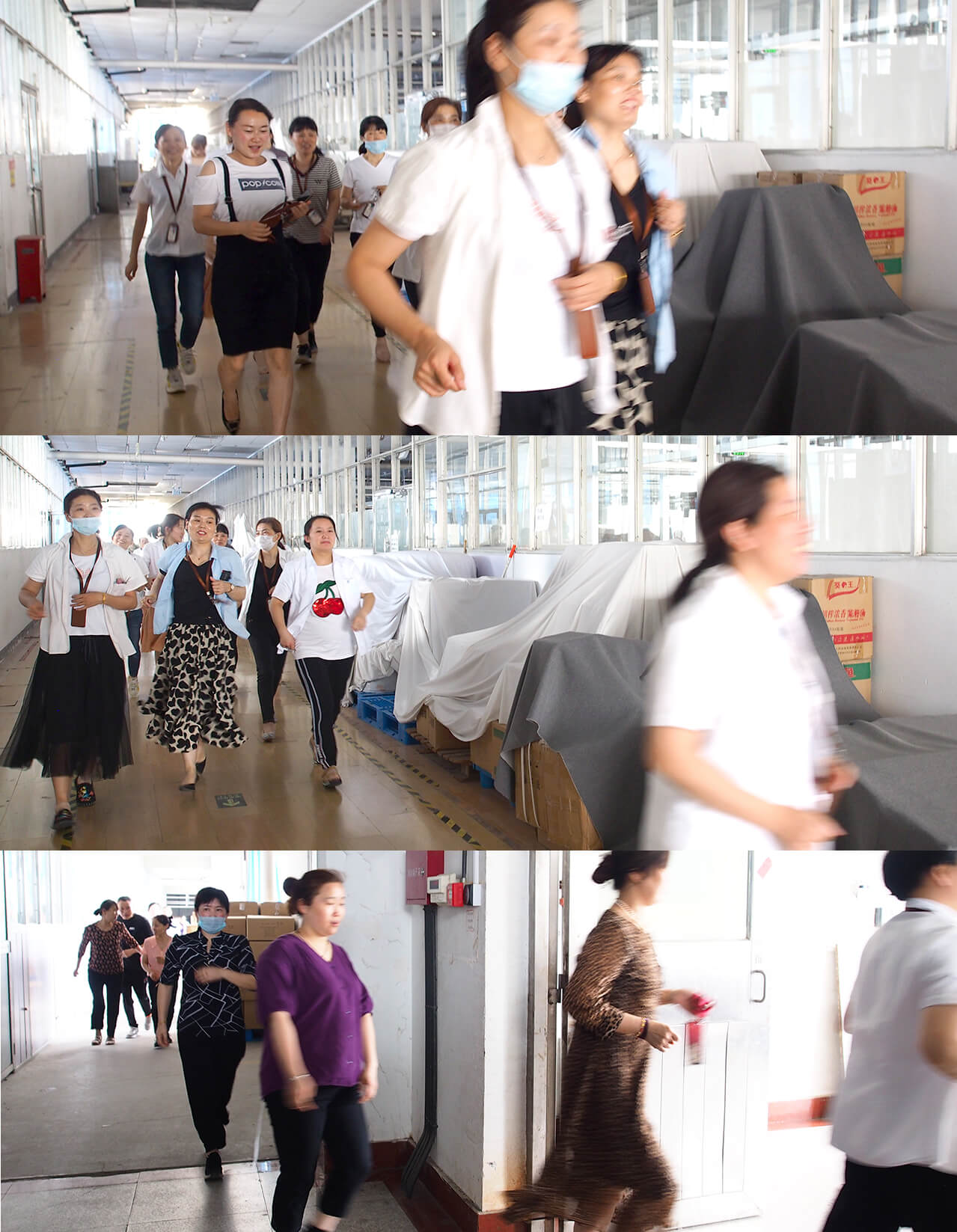 劉潭服裝廠開展應(yīng)急疏散演練