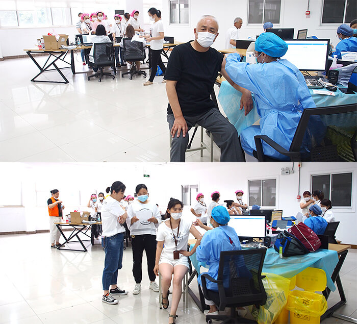 劉潭服裝廠完成二針疫苗接種