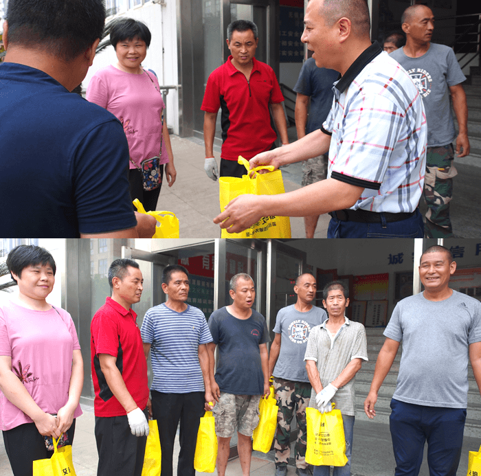 黃巷街道總工會到劉潭服裝送清涼