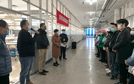 劉潭服裝節(jié)后復(fù)產(chǎn)復(fù)工,安全教育一刻不松