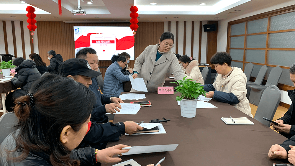 劉潭服裝黨支部2022年度組織生活會(huì)暨民主評(píng)議黨員