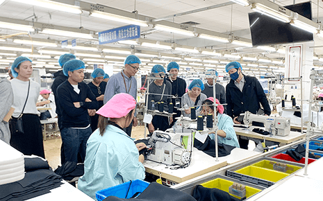 熱烈歡迎重要日本客戶到劉潭服裝參觀考察