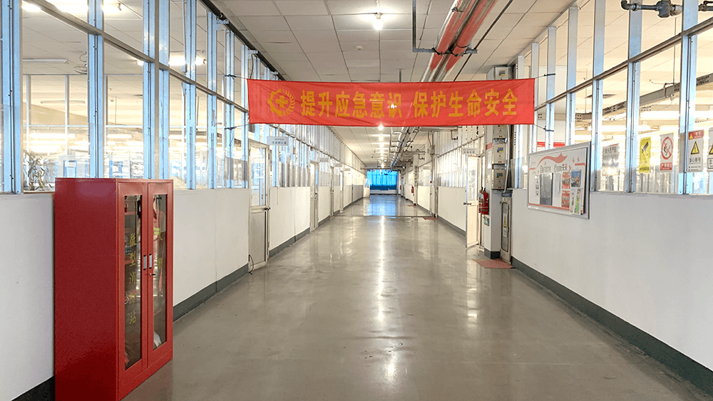 劉潭服裝車間設(shè)立微型消防站