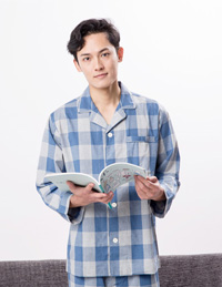 雙層紗格子睡衣