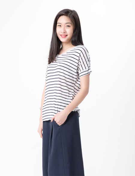 女式條紋針織衫