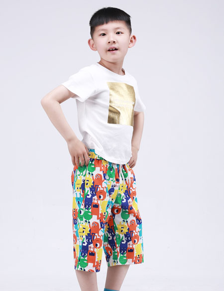 男童七分沙灘褲