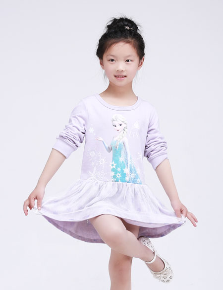 女童長袖連衣裙