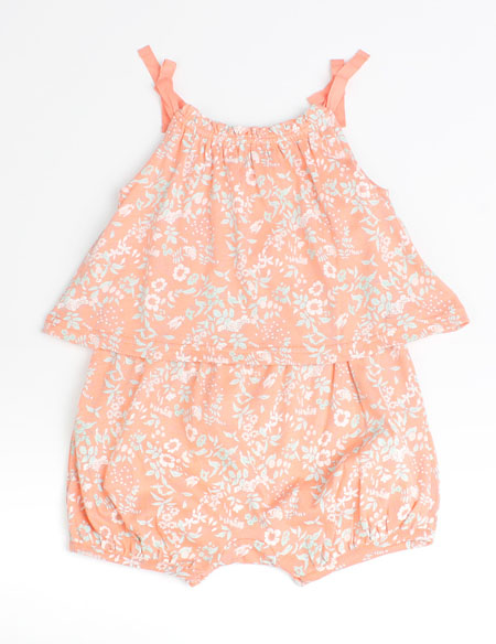 無袖蝴蝶結(jié)爬爬服