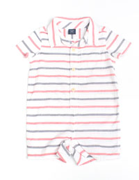 短袖條紋爬爬裝 短袖條紋爬爬裝