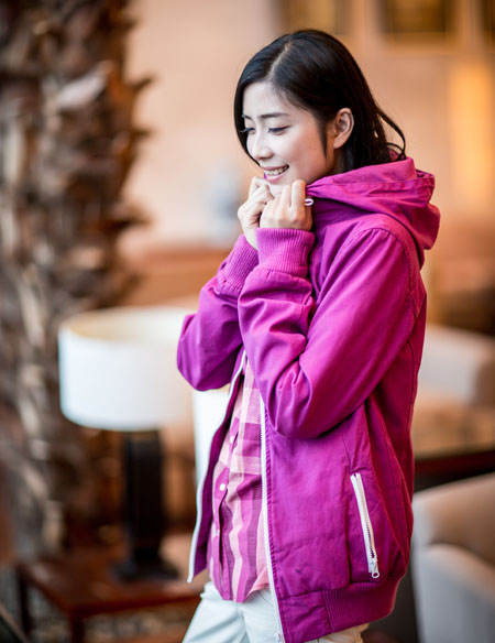 女士長袖連帽外套