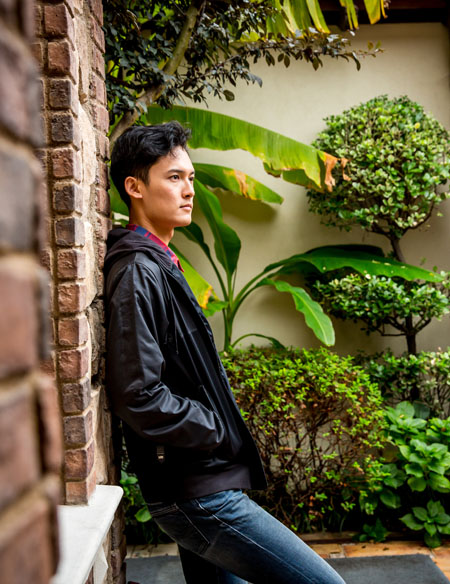 男士長袖連帽休閑服