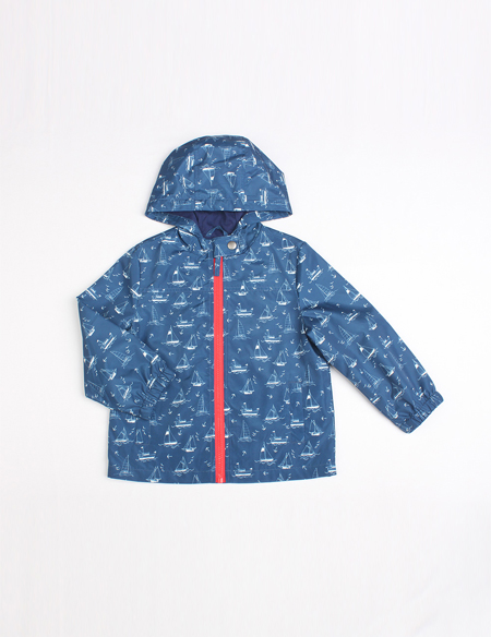 男童休閑印花長袖外套