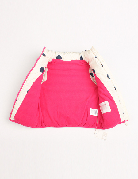 女童加絨無袖波點(diǎn)印花背心