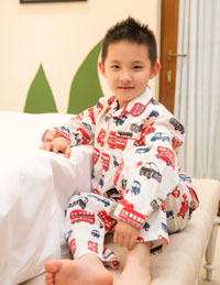 男童長袖印花卡通睡衣