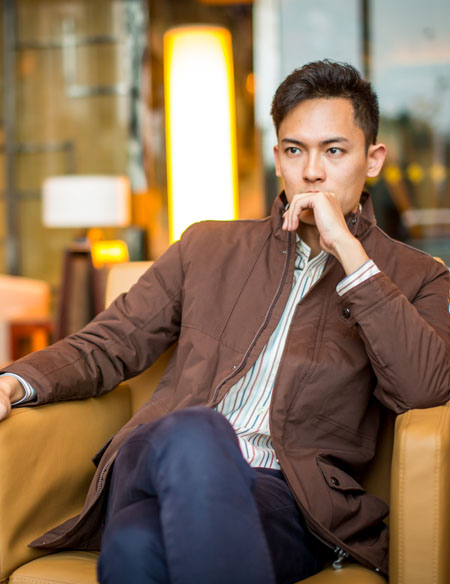 男士長袖休閑夾克