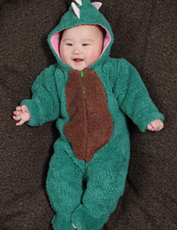 嬰兒連體小恐龍爬爬裝