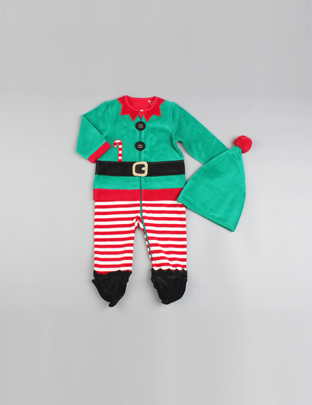 兒童條紋連體服