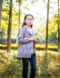 女童碎花長(zhǎng)袖外套