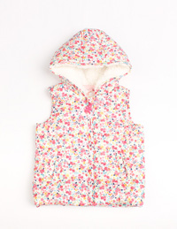 連帽碎花小背心