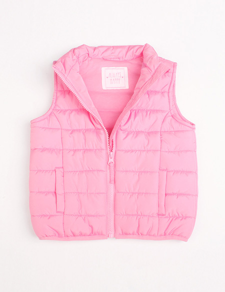 無領粉色小背心