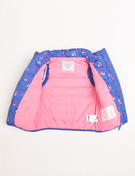 女童碎花加絨背心