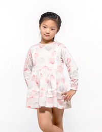 女童全棉貢緞連衣裙