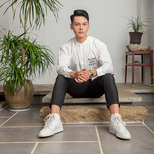 男士休閑白色襯衫