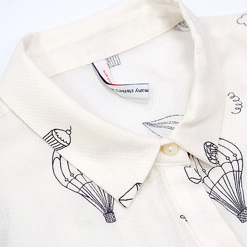 女士印花休閑襯衫