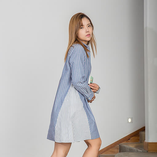 女士休閑拼接襯衫 女士休閑拼接襯衫