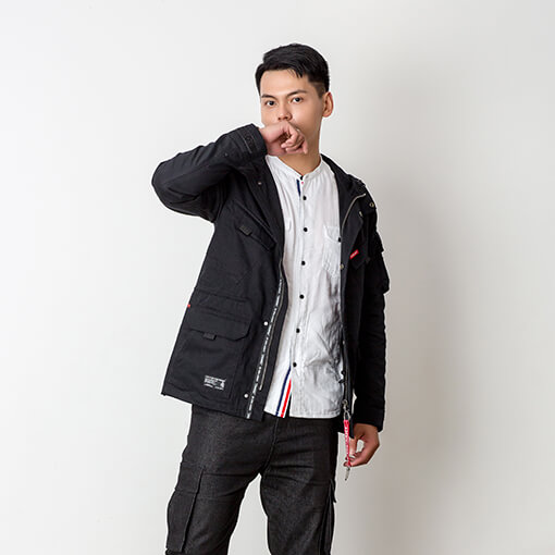 男士黑色休閑外套