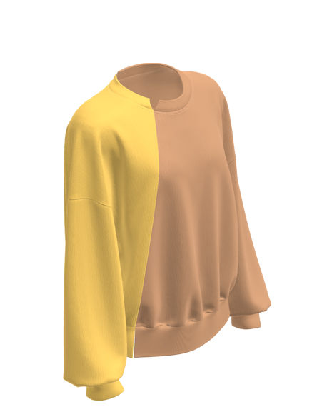 撞色拼接寬松衛(wèi)衣