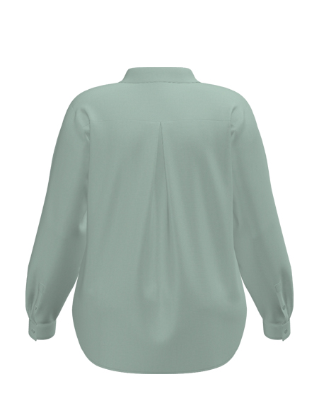 果綠色長(zhǎng)袖襯衫