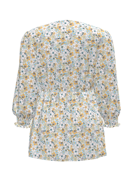 女士印花V領(lǐng)人棉T恤