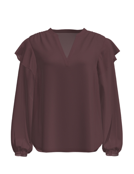 女士雪紡長袖衫