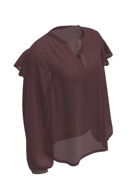 女士雪紡長袖衫