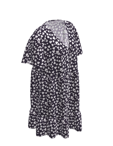 女士黑白印花短裙