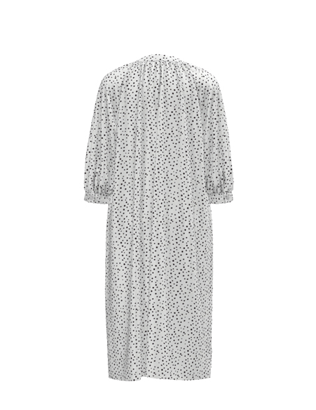 女士白色印花長裙