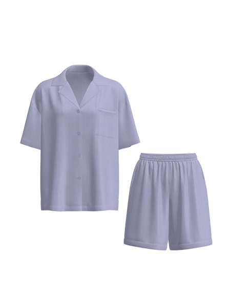 女士短袖短褲家居服套裝