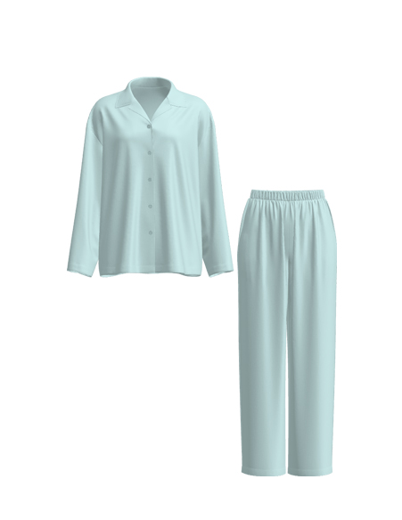 女款長斜插袋家居服