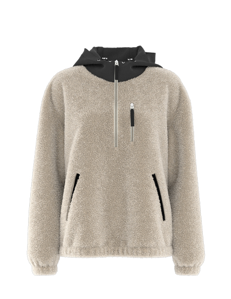 搖粒絨拉鏈套頭衛(wèi)衣