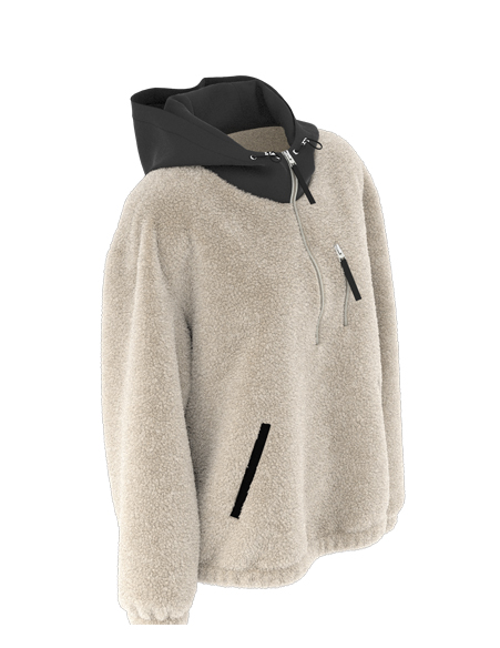 搖粒絨拉鏈套頭衛(wèi)衣