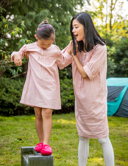 梭織全棉哺乳睡衣