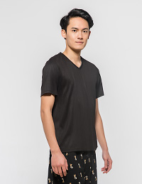 V領T恤印花短睡褲套裝