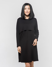 針織可哺乳孕婦裙